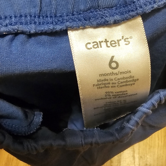 (3 for$20) Blue infant pants, 3-6M, legging style, scalloped edge on cuff - Picture 4 of 4